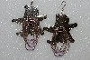 +MBA #S51-565   "Fancy Star & Boot Concho Hand Beaded Earrings"