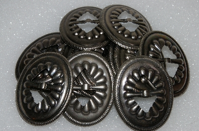 +MBA #s51-569   "1990's  Antiqued Silvertone Lot Of 17 Large Concho's"