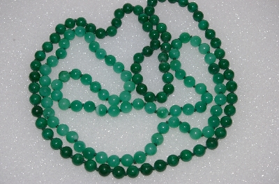 +MBA #S51-553   "Set Of 2 24" Gemstone Beads Necklaces"