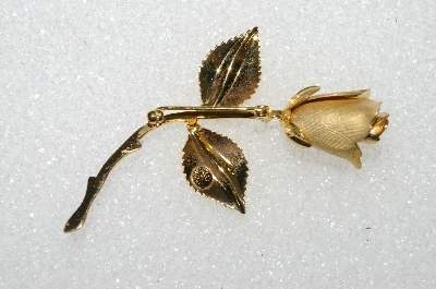 +MBA #S51-189   "Vintage 12K Gold Filled Rose Pin"