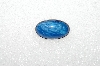 +MBA #S51-200   "Vintage Silvertone Fancy Blue Glass Stone Pin"