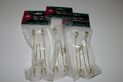 +MBA #S51-001   "Set Of 3 Brass Plate Holders"