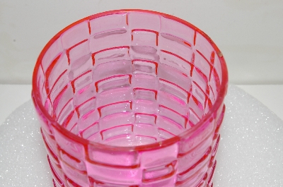 +MBA #S25-313   "2005 Set Of 2 Fancy Pink Class Candel Holder/Vase"
