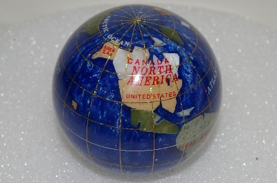 +MBA #S25-339   "Gemstone Paper Weight Globe"