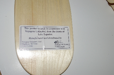 +MBA #S25-013   "Set Of 2 Artist Signed Wood Burned Wildlife Canoe Paddles"