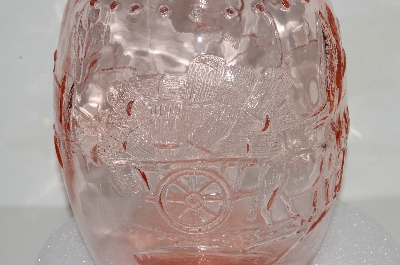 +MBA #S25-001  "Older Large Pink Glass Storage Jar"