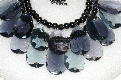 +MBA #S25-301   "Joan Rivers SHP 8/12 Double Strand Faceted Teardrop Necklace"