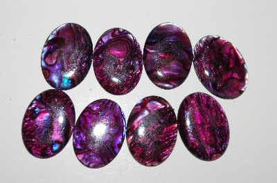 +MBA #S25-062   "Purple Lot Of 8 Paua Shell Cabochons"