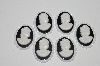 +MBA #S25-066   Lot Of 6 Black & White Acrylic Cameos"