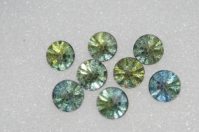 +MBA #S25-265   "Vintage Lot Of Faceted  Fancy Blue/Green Rhinestones"