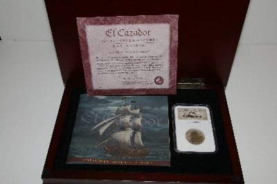 +MBA #S25-039   "Vintage El Cazador 2 Reales Silver Coin"