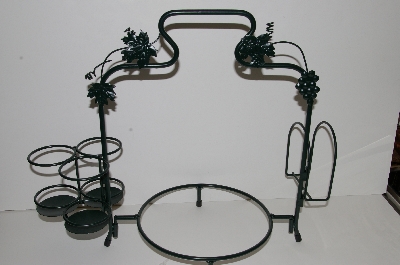 +MBA #S29-245   " Green Metal Vineyard Buffet Rack"