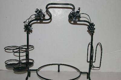 +MBA #S29-245   " Green Metal Vineyard Buffet Rack"