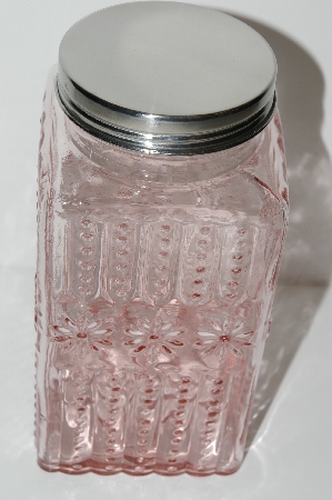 +MBA #S29-099L    "2003 Fancy Pink Glass Canister Jar"