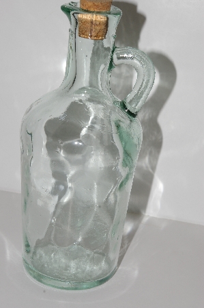 +MBA #S29-103   "2003 Riekes Spanish Green Glass Cruet With Cork Top"