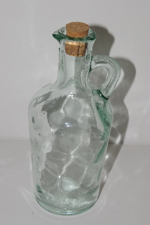 +MBA #S29-103   "2003 Riekes Spanish Green Glass Cruet With Cork Top"