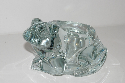 +MBA #S29-130   "Indiana Glass Crystal Frog Votive Candle Holder"