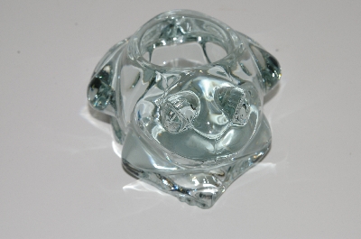 +MBA #S29-130   "Indiana Glass Crystal Frog Votive Candle Holder"
