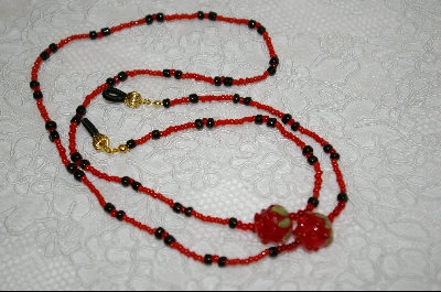 +MBA #6723  "Red Lamp Work Raspberrys