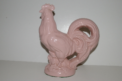 +MBA #S29-199   "Older Large Heavy Pink Ceramic Chicken"