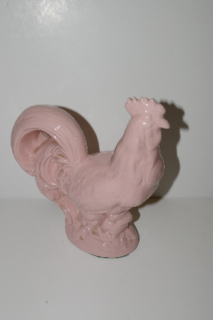 +MBA #S29-199   "Older Large Heavy Pink Ceramic Chicken"