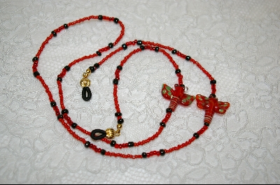 +MBA #6742  "Red Glass Dragonflys