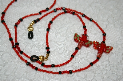 +MBA #6742  "Red Glass Dragonflys