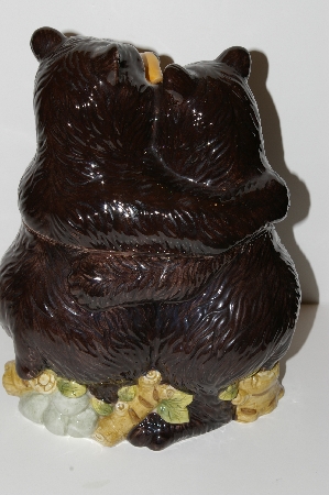 +MBA #S13-241     "Large Brown Bear 3 Bear Ceramic Cookie Jar"
