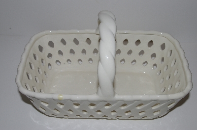 +MBA #S13-160   "Older White Ceramic Basket"