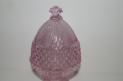 +MBA #S28-289    "Gorham Emily's Pink Egg Shaped Candy Dish With Lid"