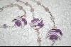 +MBA #5593  "6 Lavender Glass Angel Fish & AB Beads