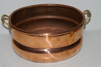 +MBA #S28-346    "Older Rustic Brass Handled Copper Pot"
