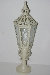 +MBA #S28-283   "2004 White Metal Candle Lamp"