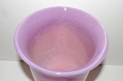 +MBA #S28-302   "2002 Fancy Pink Art Glass Vase"