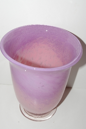 +MBA #S28-302   "2002 Fancy Pink Art Glass Vase"