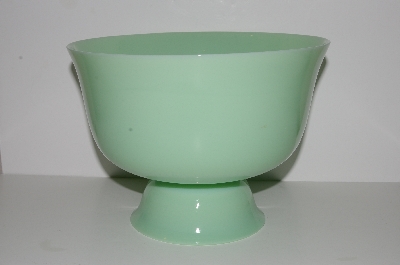 +MBA #S28-333   "2002 Reproduction Green Milk Glass Serving Bowl"