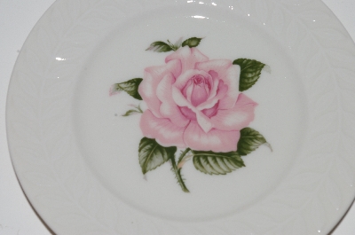 +MBA #S28-173  Set Of 4   "Theodore Haviland  Regents Park "Rose" Toast Plate"