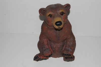 +MBA #S28-219   "2003 Art Line Sitting Brown Bear Lawn Ornament"