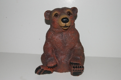 +MBA #S28-219   "2003 Art Line Sitting Brown Bear Lawn Ornament"