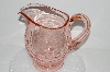 +MBA #S28-078   "Fancy Vintage Pink Depression Glass Pitcher"