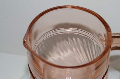 +MBA #S28-082   "Arcoroc France Pink Depression Glass Pitcher"