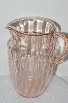 +MBA #S28-128   "Vintage Pink Depression Glass Pitcher"
