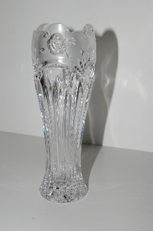 +MBA #S28-244   "1990's Crystal Rose Bud Vase"