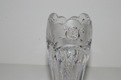 +MBA #S28-244   "1990's Crystal Rose Bud Vase"