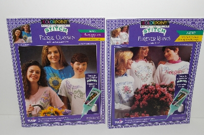 +MBA #S31-105   "Older Set Of 5 Colorpoint Paintstiching Craft Books"