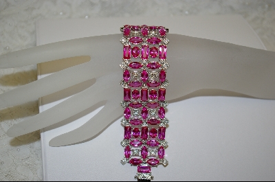 +  Charles Winston's Created Pink Sapphire Bracelet