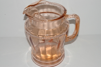 "SOLD" MBA #S31-139   "Vintage Pink Depression Glass Water Pitcher"