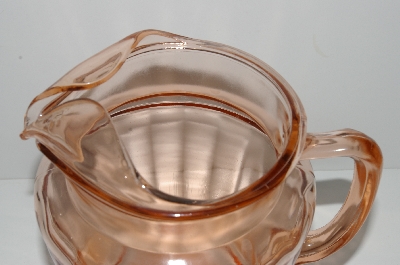 "SOLD" MBA #S31-139   "Vintage Pink Depression Glass Water Pitcher"