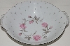 +MBA #S18-124     "Charmaine By Sango Pink Roses & Platinum Trime Round Vegetable Serving Bowl"