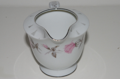 +MBA #S18-143    "Charmaine By Sango Pink Roses & Platinum Trim Creamer"